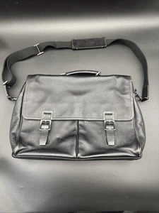 Vintage Coach Thompson Executive 16" Black Leather Briefcase Laptop Bag 6466 - Picture 1 of 24