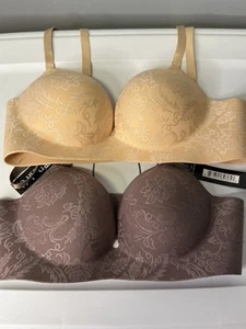 Catherine Malandrino Lace Floral Bras. Size 34B NWT Damask Push Up - Picture 1 of 5