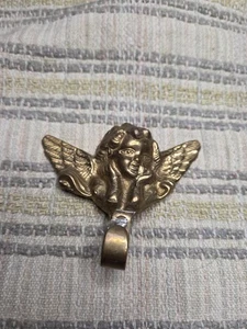 Vintage Messing Engel Haken Garderobe Wandhänger Haken Alt Antik Messing Kunst... - Bild 1 von 3