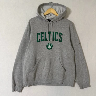 Adidas Boston Celtics Hoodie M Gray NBA Basketball Pullover Sweatshirt Embroider - Image 1 of 4