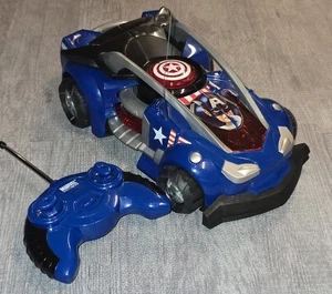 Silver Lit Marvel Universe Whip It Racer Captain America Remote Control Car 2009 - Picture 1 of 5