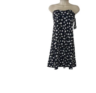 Vestido de baño Jantzen Swing para mujer negro a lunares sin tirantes convertible S nuevo Foto 1 de 3