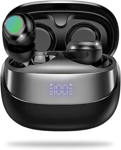 PWTEK Mini Sleep Wireless Earbuds Bluetooth 5.4 Headphones Noise Cancelling 47H - Picture 1 of 5