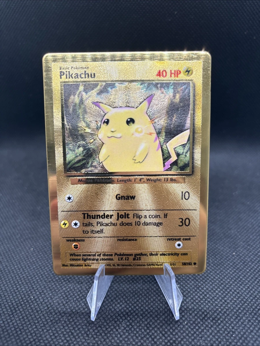 Pikachu Pokémon TCG Metal English Collectible Individual Card