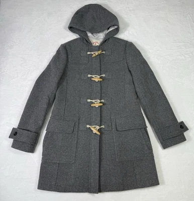 Abrigo polar rojo Brooks Brothers para mujer 0 lana con capucha lona bolsillos con palanca NUEVO Foto 1 de 4