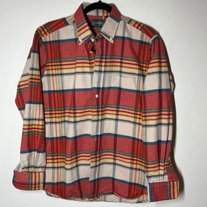 Gitman Vintage Sunrise Stripe Moleskin Flannel Shirt Button Down Collar Medium - Picture 1 of 10