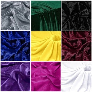 Stretch Samt Stoff Meterware 60" weicher Spandex zum Nähen, Bekleidung, Polsterung - Bild 1 von 183