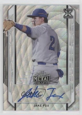 2021 Leaf Metal Draft Silver Wave Jake Fox #BA-JF1 Auto - Image 1 of 2