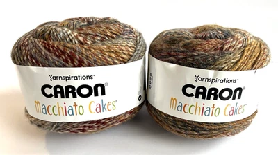 2PK Hilados Espiraciones Caron Macchiato Pasteles Hilo SIN LÍMITES Acrílico 8oz/481 yardas NUEVO Foto 1 de 4