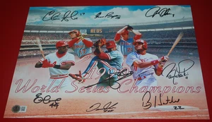 1990 Cincinnati Reds WORLD SERIES Signed 11X14 PHOTO BECKETT 1W548256 - Picture 1 of 6