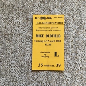 Mike Oldfield ticket Falkonerteatret Copenhagen 17/04/80 #39 - Picture 1 of 1