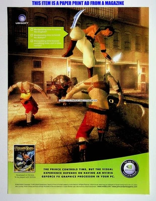 Prince of Persia the Sands of Time Ubisoft Nvidia 2004 Print Magazine Ad Poster Foto 1 de 2