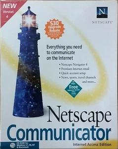 New Netscape Communicator Inet Acc Edition 4 PC&Mac CD, Retail Big Box, Sealed - Picture 1 of 6