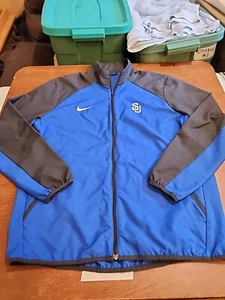Nike Dri-FIT Windrunner Men's LARGE L/S Blue/Gray SU Full Zip Jacket EUC. GB29 - Picture 1 of 10