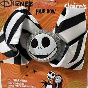 Claire’s Disney Hair Bow Accessory Nightmare Before Christmas Jack New - Picture 1 of 3