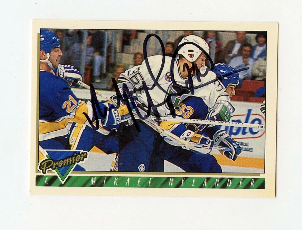 MIKAEL NYLANDER WHALERS AUTOGRAPH AUTO 93-94 TOPPS PREMIER #99 *38176 - Image 1 of 1