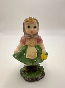 Vintage Little Girl Holding Bananas Figurine 3” - Picture 1 of 8