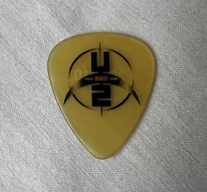 U2 The Edge RARE Authentic 360 Tour (2009/2010) Yellow - Transparent Guitar Pick - Imagen 1 de 2