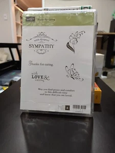 Stampin Up! THANKS FOR CARING 121961 Rubber Stamps Sympathy Loss - Picture 1 of 4