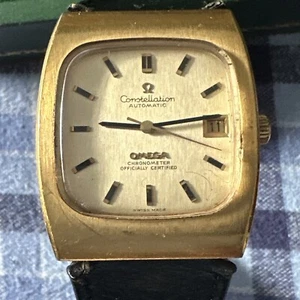 Vintage Omega Constellation TV Case Automatic Chronometer Date Wristwatch - Picture 1 of 14