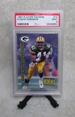 EUGENE ROBINSON PSA 9 MINT Graded 1997 Playoff PACKERS SUPER BOWL XXXI Card #15 - Image 1 of 4