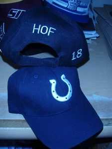 Peyton Manning Personalizado Salón de la Fama #18 Indianapolis Colts Sombrero Negro ¡Nuevo! - Imagen 1 de 1