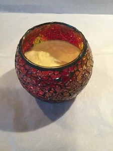 Decoative Multi Color Stain Glass Vanilla Scent Decorative Candle - Picture 1 of 4