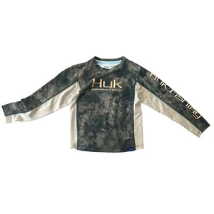 Huk Performance Fishing Youth small Long Sleeve Shirt Camo Tan Size YS - Picture 1 of 8