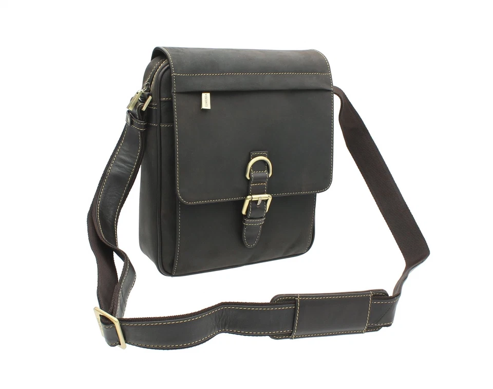 Visconti Leather Messenger Bag Style 16011 - Image 1 of 1