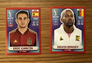 Eric Garcia 2022 Panini FIFA World Cup Sticker Parallel RED ESP6 - Picture 1 of 1