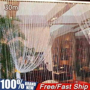 99FT 30M Octagonal Acrylic Crystal Beads DIY Curtain Party Wedding Decor - Picture 1 of 5