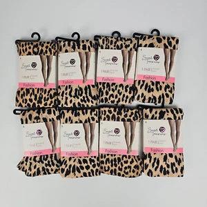 Secret Treasures Womens Leopard Print Nylon Tights - Size: S - Lot of 8 - Picture 1 of 3