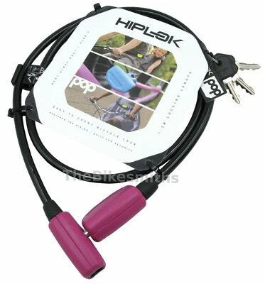 Hiplok Cable Bike Lock 1.3m x10mm fits 24-42" Waist Hiplock PINK - Image 1 of 3