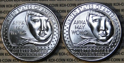 BU United States 2022 PD Anna May Wong American Women quarters 25 cent 25c coins - Image 1 of 2