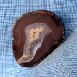 Geode Agate Dress Belt Buckle Cowboy Cowgirl Vtg 70s Gunther Lapidary .NOX508 - Picture 1 of 9