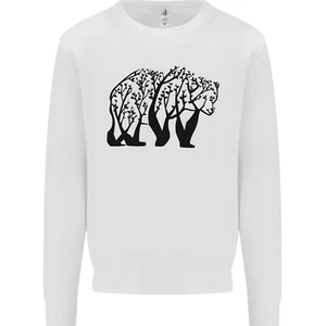 Bear Tree Animal Ecology Kids Sweatshirt Jumper - Picture 1 of 87