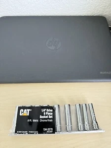 CAT 194-3578 1/4" Drive 9 Piece Socket Set 6 Pt. Metric Chrome Finish / NEW - Bild 1 von 3