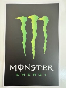 Monster Energy Original Aufkleber Grün / Schwarz / Weiß - Bild 1 von 1