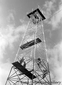 Painting a Derrick, Seminole Oil Field, Oklahoma - 1939 - Vintage Photo Print - Picture 1 of 1