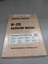 Komatsu Forklift H-20 Gasoline Engine Parts Manual Book