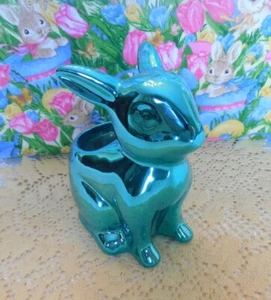 YANKEE CANDLE EASTER TEAL BUNNY CHROM TEELICHTHALTER NEU KOSTENLOSER VERSAND - Bild 1 von 5