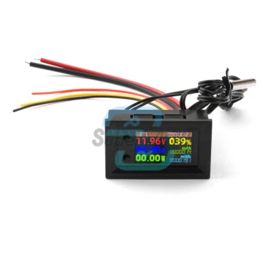 MARKENLOS DC4-30V 10A 50A 100A Power Energy Meter Voltmeter Ammeter Watt Kwh Temp Tester