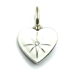 Brighton Amore Tonos Corazón Blanco Estrella Amor Personalizado 2 Caras Plata Colgante Dije - Imagen 1 de 5