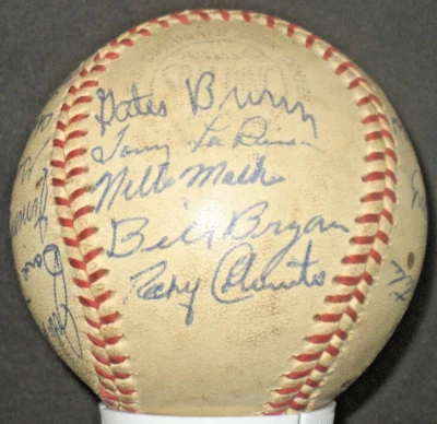 Detroit Tigers A's 1964 Signed Autograph JSA NL Ball Colavito LaRussa Appling - Image 1 of 4
