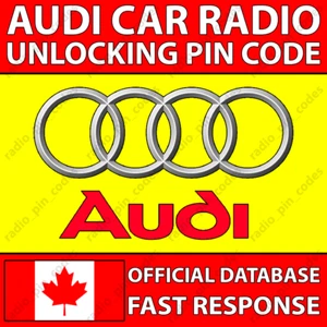 ✅AUDI RADIO CODE FOR ALL MODELS A3 A4 A5 A6 A8 Q5 Q7 R8 S4 S5 TT CHORUS CONCERT✅ - Picture 1 of 4
