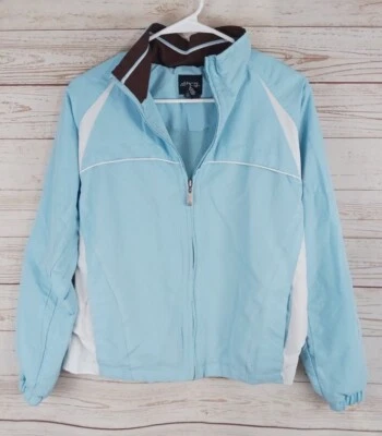 Women's BCG Teal  Zipper  Jacket Long Sleeve Size S pockets Polyester nylon - Image 1 of 4