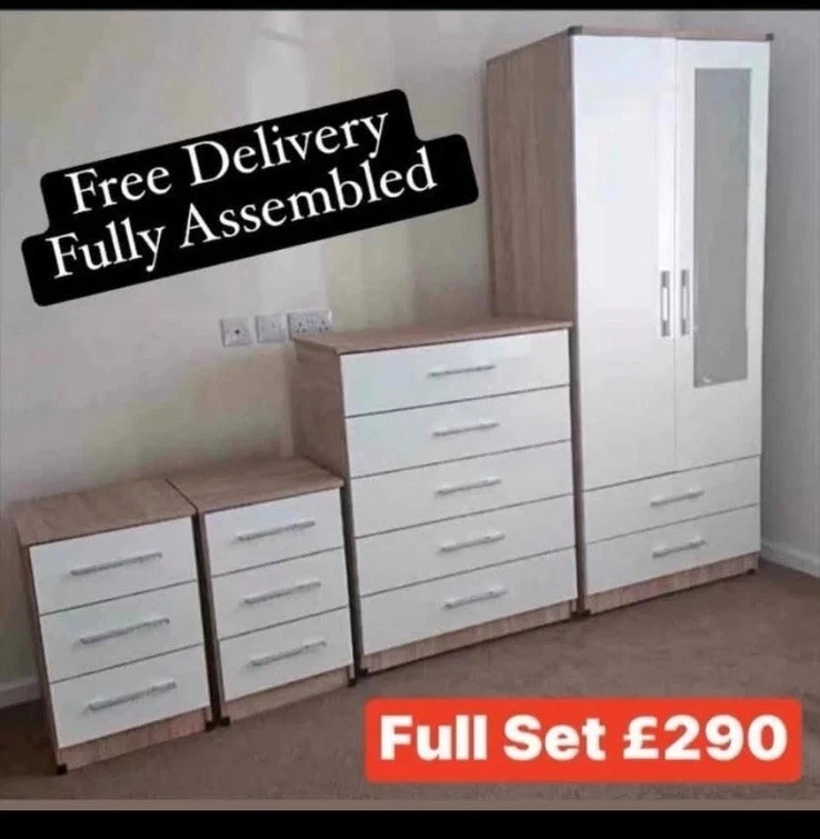 Brand New 2 Doors Wardrobe/Cupboard FULL SET Only £290  MANY COLOURS ❤️  - Image 1 of 4