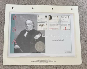 Silver Proof Crown FDC. RSA Sir Rowland Hill. Number 042/500. - Picture 1 of 8