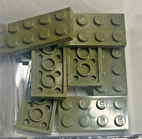 LEGO Plate 2 x 4, 3020,  Olive Green, QTY 10 Free Shipping