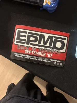 VINTAGE Sticker EPMD Hip Hop 1997 Back In Business Rap Music Rare! - Image 1 of 3